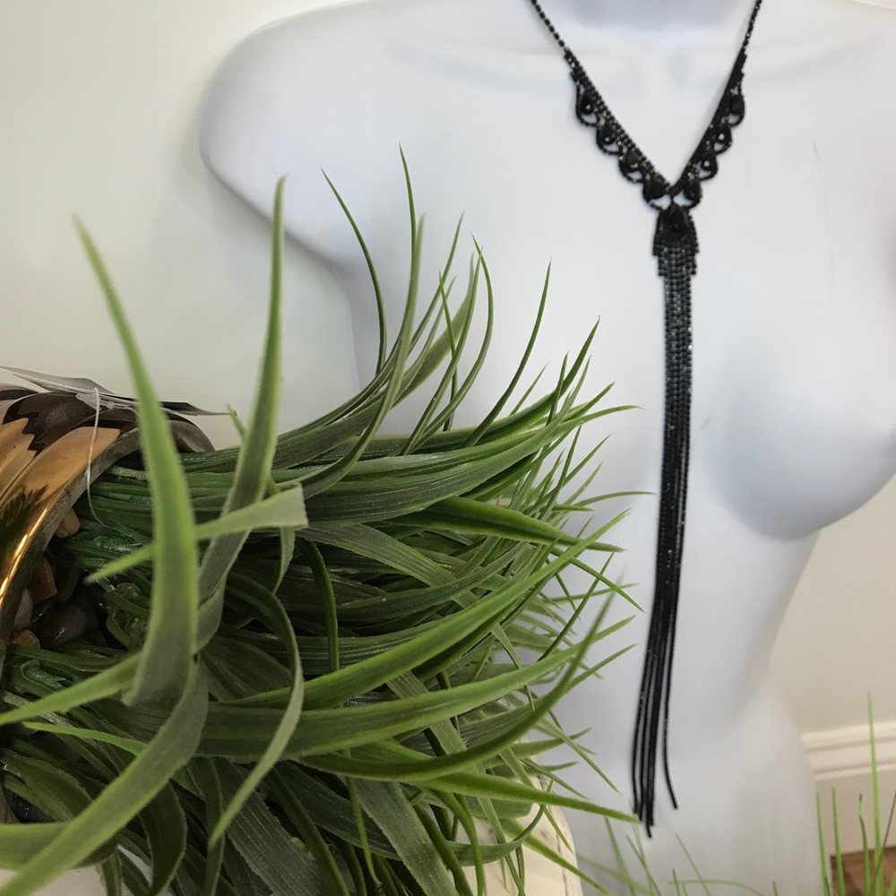 ‼️ 3 Piece Black Diamond Cleavage Y Necklace Set